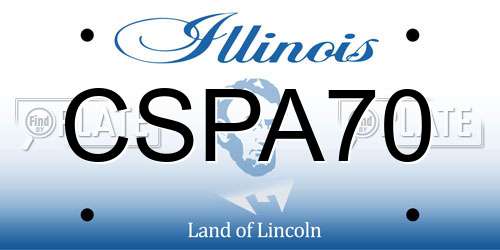 CSPA70 Illinois License Plate