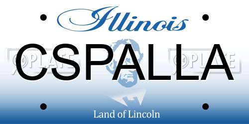 CSPALLA Illinois License Plate