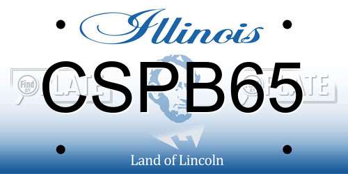 CSPB65 Illinois License Plate