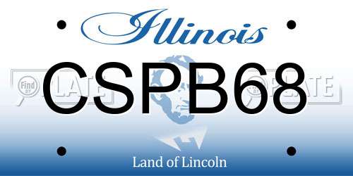 CSPB68 Illinois License Plate