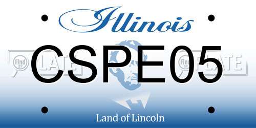 CSPE05 Illinois License Plate