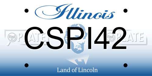 CSPI42 Illinois License Plate