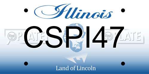 CSPI47 Illinois License Plate