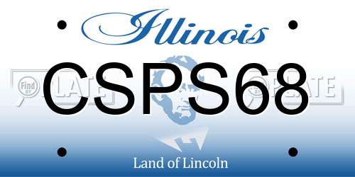CSPS68 Illinois License Plate