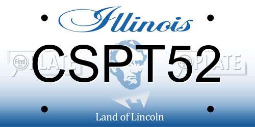 CSPT52 Illinois License Plate