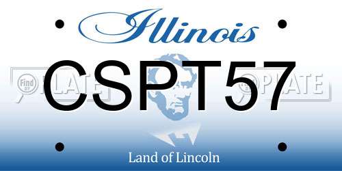 CSPT57 Illinois License Plate