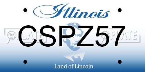 CSPZ57 Illinois License Plate