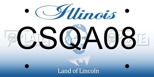 CSQA08 Illinois License Plate