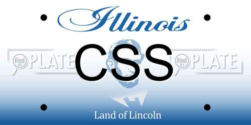 CSS Illinois License Plate