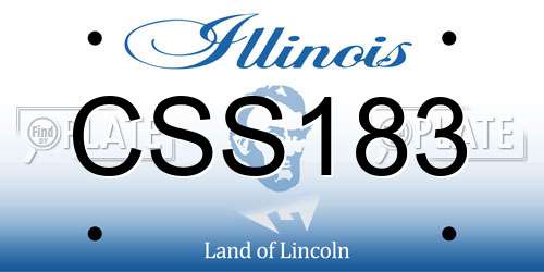 CSS183 Illinois License Plate