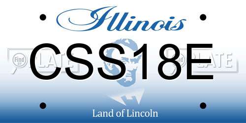 CSS18E Illinois License Plate