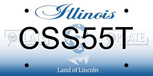 CSS55T Illinois License Plate