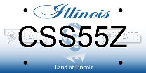 CSS55Z Illinois License Plate