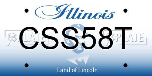 CSS58T Illinois License Plate
