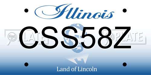 CSS58Z Illinois License Plate