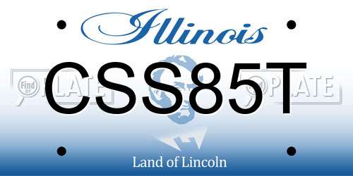 CSS85T Illinois License Plate