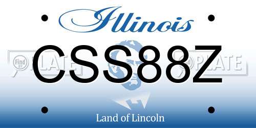 CSS88Z Illinois License Plate