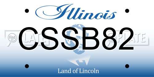 CSSB82 Illinois License Plate