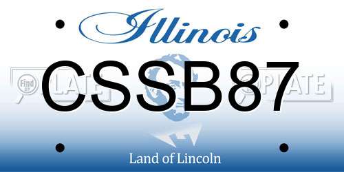 CSSB87 Illinois License Plate