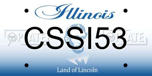 CSSI53 Illinois License Plate