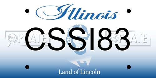 CSSI83 Illinois License Plate