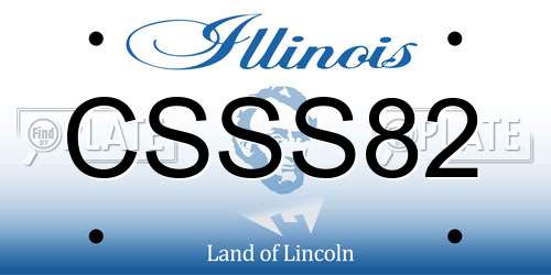 CSSS82 Illinois License Plate