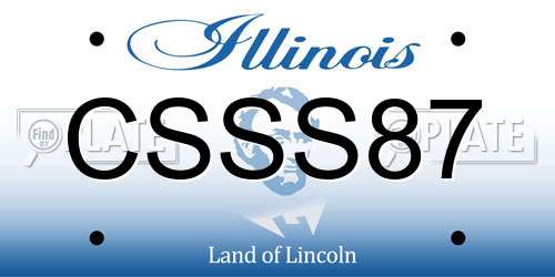 CSSS87 Illinois License Plate