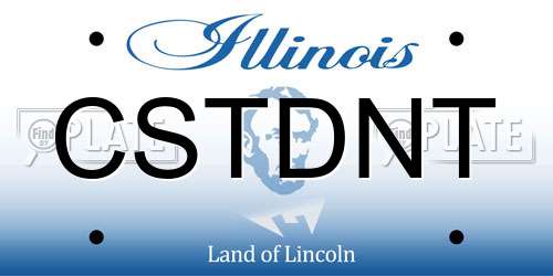 CSTDNT Illinois License Plate