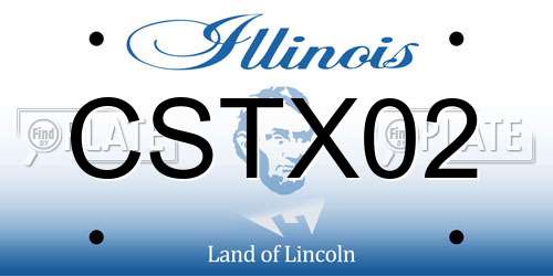 CSTX02 Illinois License Plate