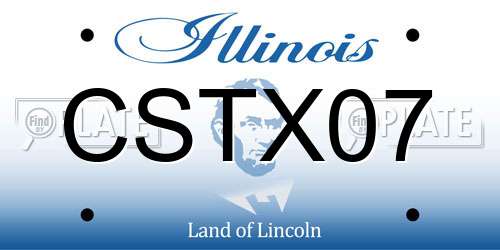 CSTX07 Illinois License Plate