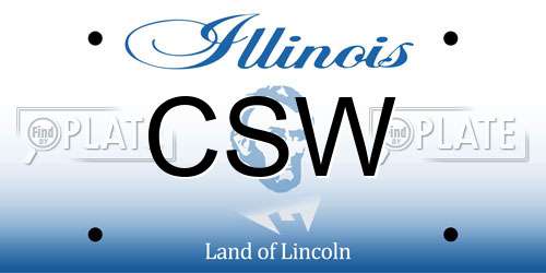 CSW Illinois License Plate