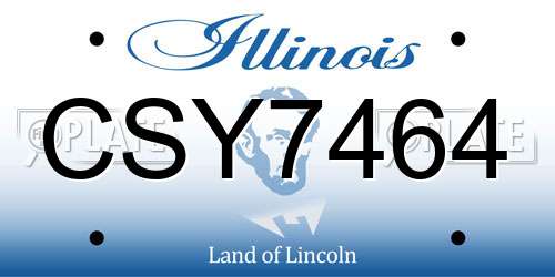 CSY7464 Illinois License Plate