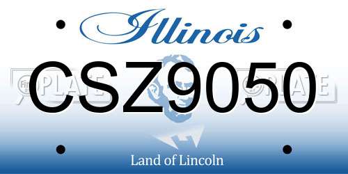 CSZ9050 Illinois License Plate