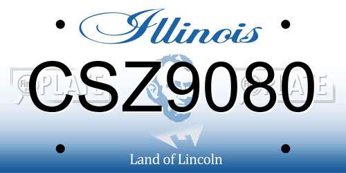 CSZ9080 Illinois License Plate