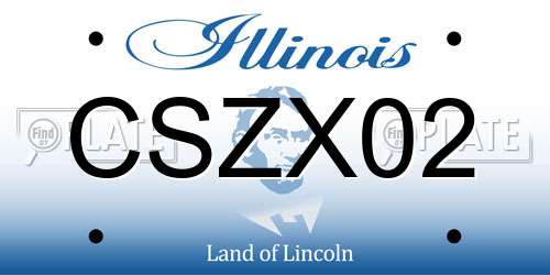 CSZX02 Illinois License Plate