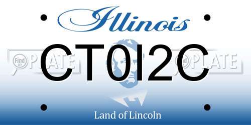 CT0I2C Illinois License Plate