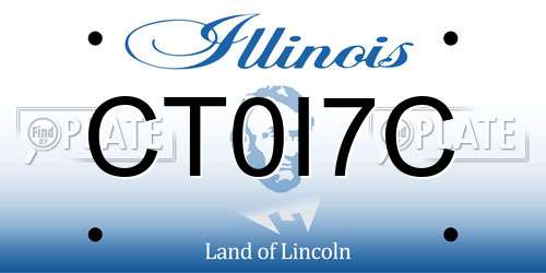 CT0I7C Illinois License Plate