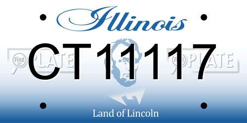 CT11117 Illinois License Plate