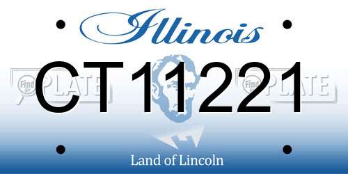 CT11221 Illinois License Plate