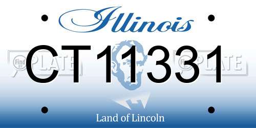 CT11331 Illinois License Plate
