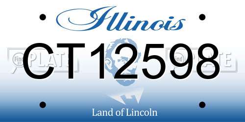CT12598 Illinois License Plate