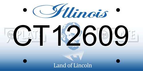 CT12609 Illinois License Plate
