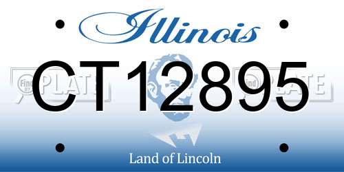 CT12895 Illinois License Plate