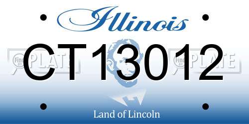 CT13012 Illinois License Plate