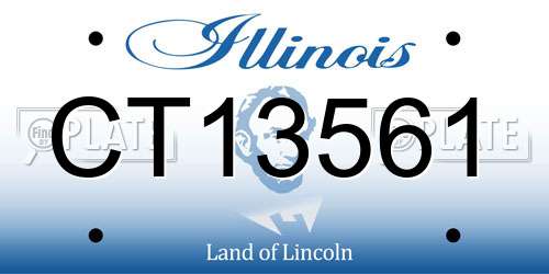 CT13561 Illinois License Plate