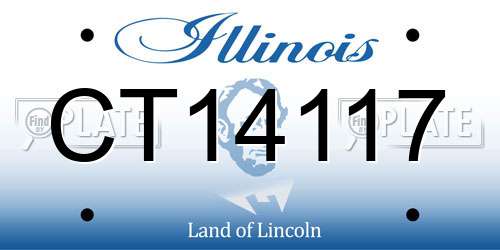CT14117 Illinois License Plate