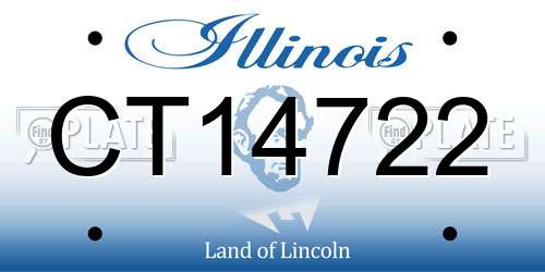 CT14722 Illinois License Plate