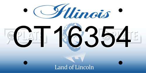 CT16354 Illinois License Plate