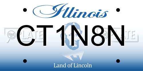 CT1N8N Illinois License Plate