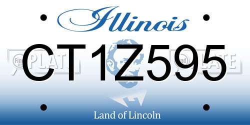 CT1Z595 Illinois License Plate